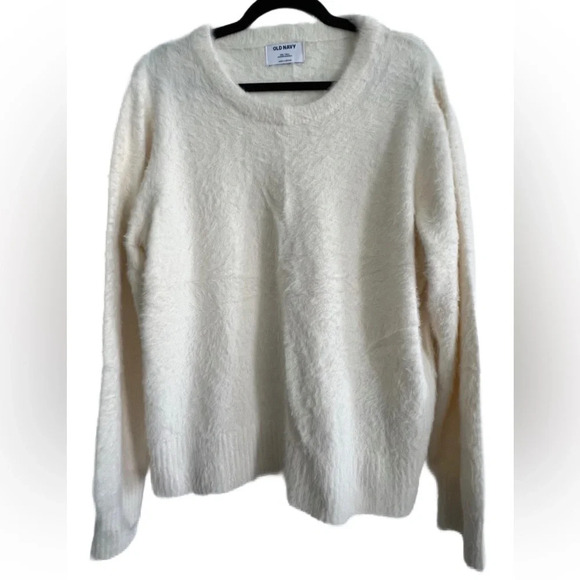 Old Navy Eyelash Sweater, Size XXLT, Crème - Picture 3 of 6